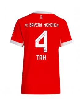 Billige Bayern Munich Jonathan Tah #4 Hjemmedrakt Dame 2025-26 Kortermet